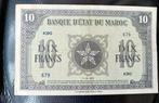 Marokko 10 francs 1-5-1943, Ophalen of Verzenden, Overige landen