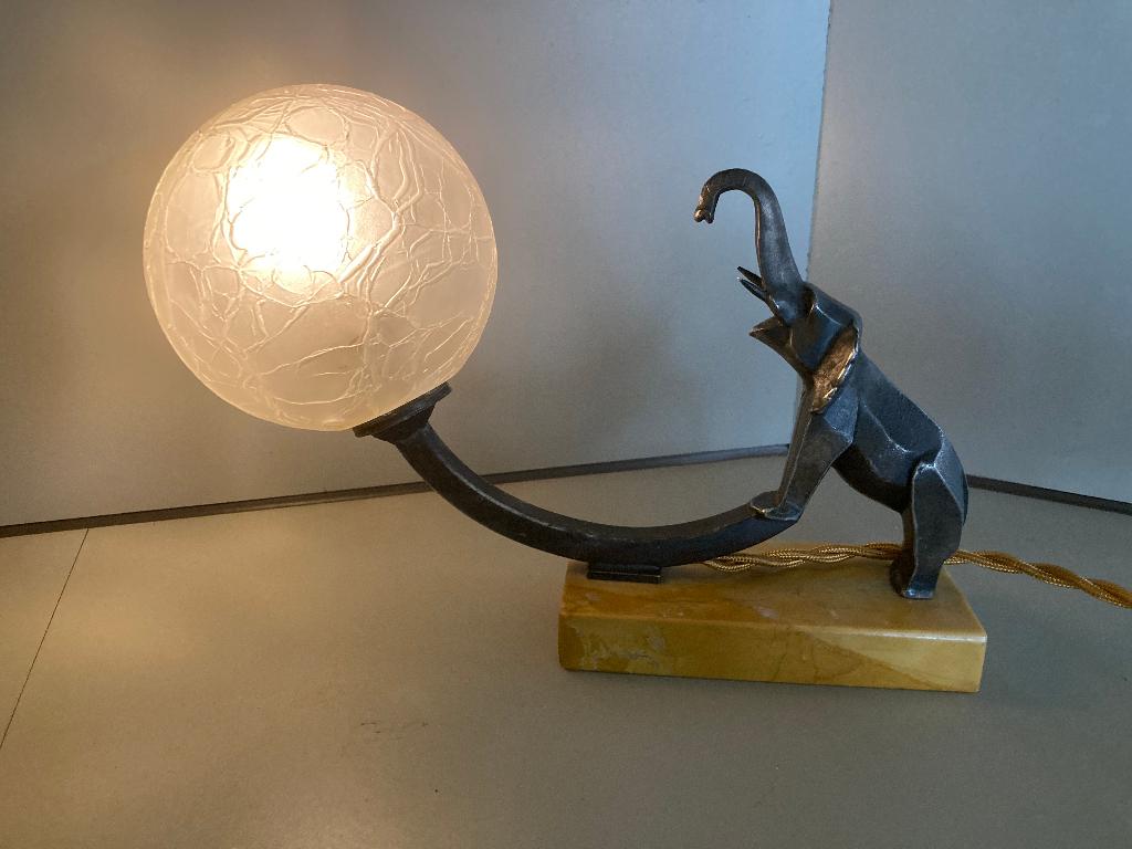 olifant lamp art deco, Ophalen of Verzenden