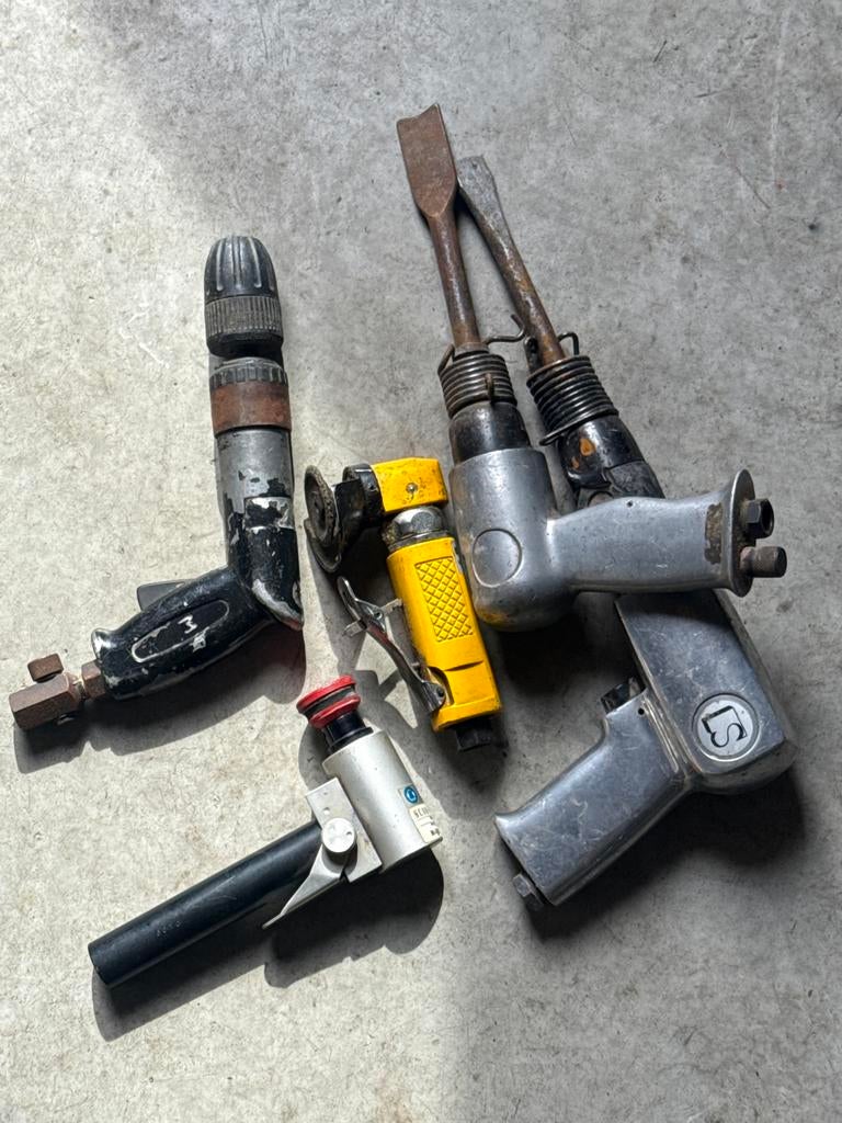 Diverse pneumatische gereedschappen set, Doe-het-zelf en Verbouw, Gereedschap | Overige machines, Ophalen, Gebruikt