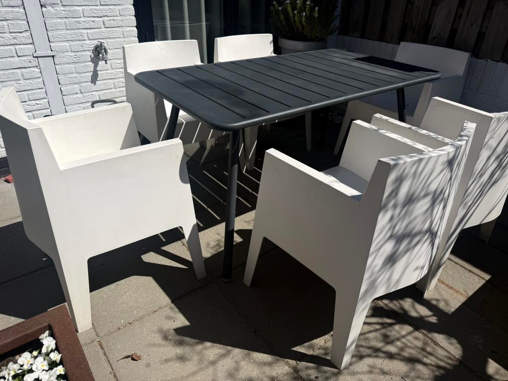 Toy Philippe Starck Driade stoelen wit, Tuin en Terras, Tuinsets en Loungesets, Zo goed als nieuw, Ophalen