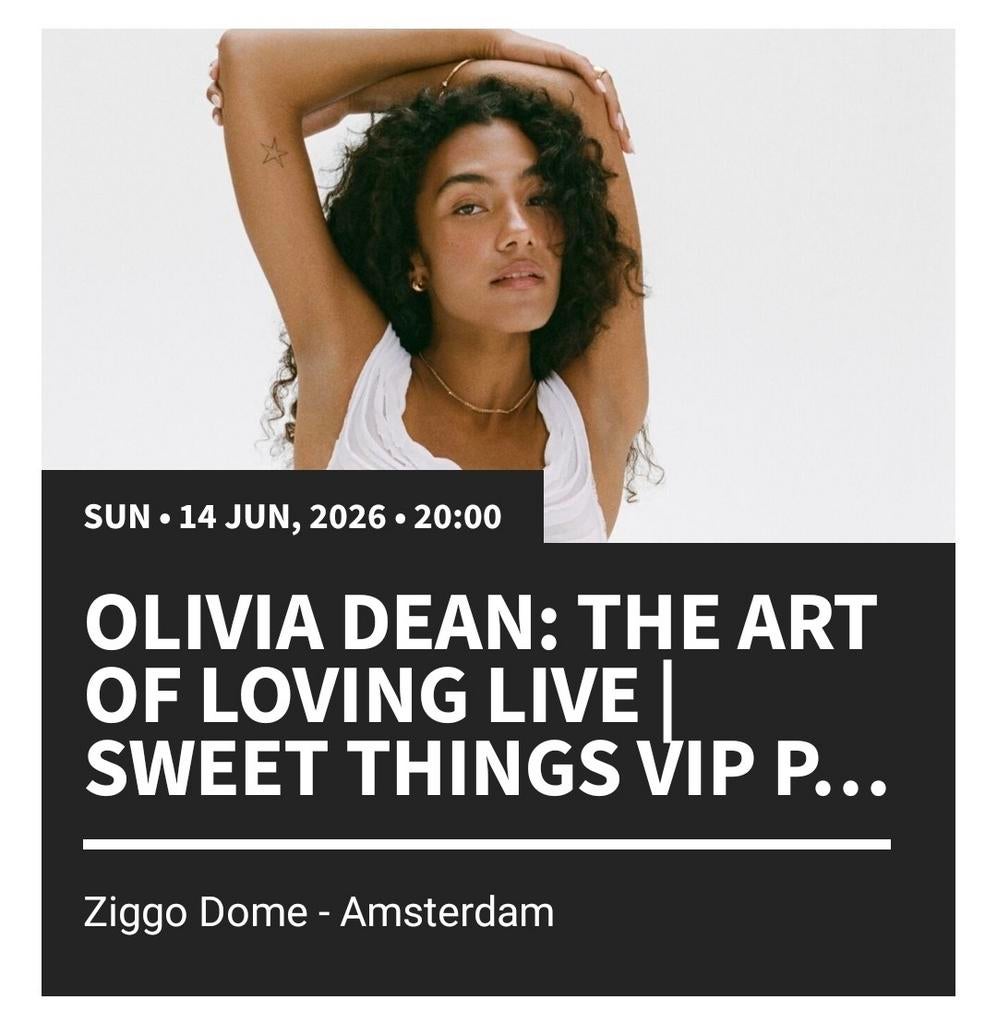 Olivia Dean 2x Sweet Things Vip tickets, Tickets en Kaartjes, Twee personen, November