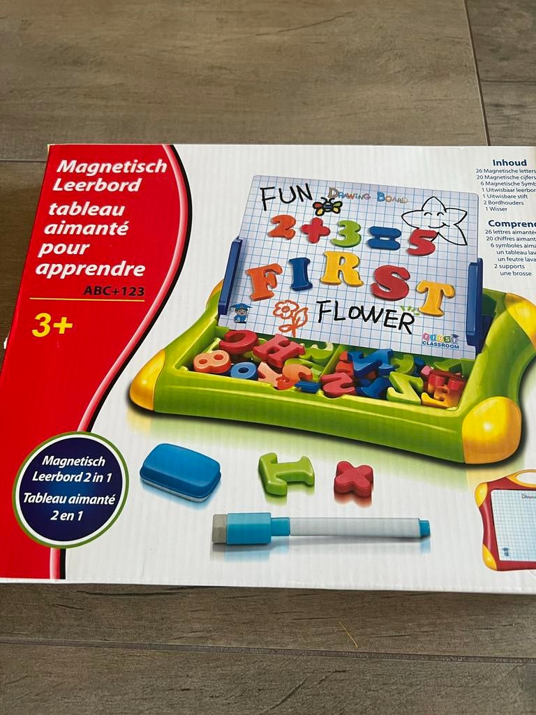 Magnetisch Leerbord ABC+123 - Educatief Speelgoed, Ophalen, Zo goed als nieuw, Taal en Lezen