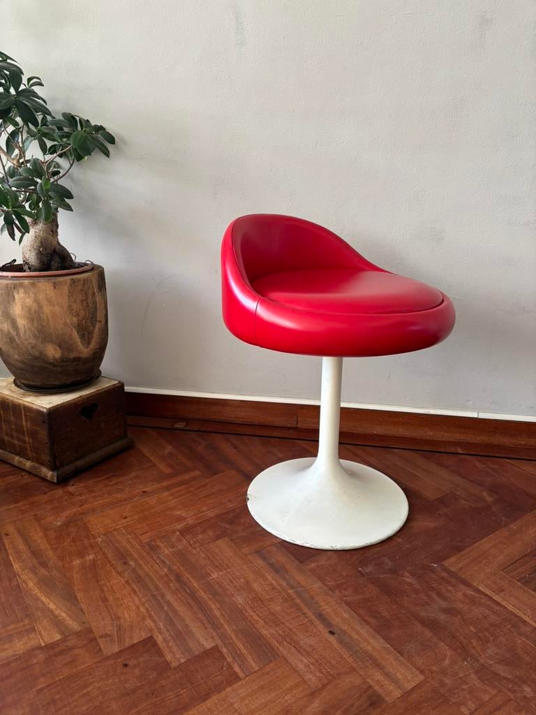 Vintage stoeltje, Huis en Inrichting, Stoelen, Ophalen, Gebruikt, Leer, Eén