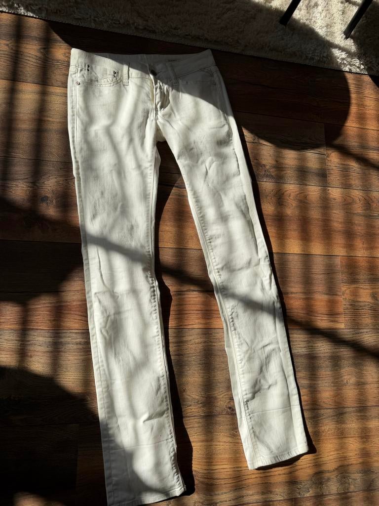 Replay Jennpez Witte Jeans - Maat 26, Kleding | Dames, Ophalen of Verzenden, Gedragen, Wit, W27 (confectie 34) of kleiner