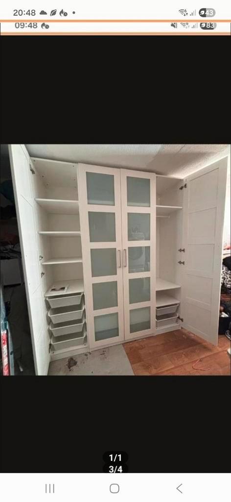 4 IKEA Pax deuren te koop, Huis en Inrichting, Kasten | Kledingkasten, Gebruikt, 200 cm of meer, 50 tot 100 cm, Minder dan 25 cm