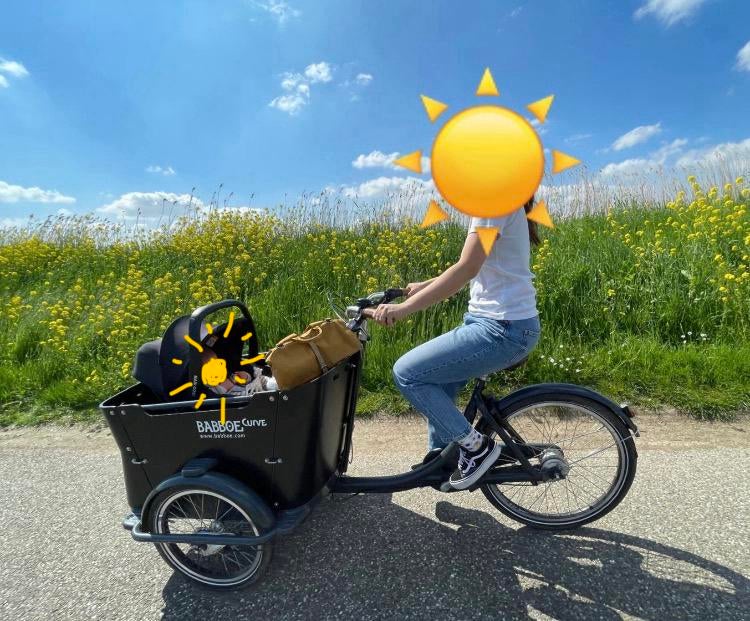 Babboe Curve bakfiets niet elektrisch, Fietsen en Brommers, Fietsen | Bakfietsen, Gebruikt, Huif, 3 kinderen, Ophalen