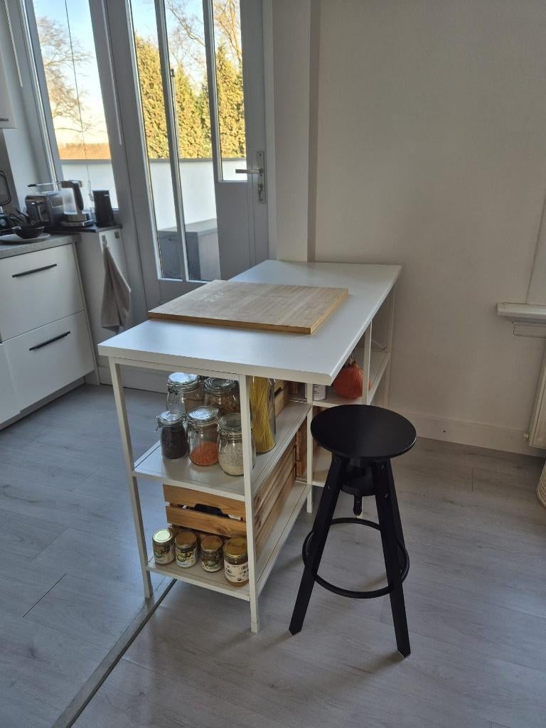 IKEA ENHET Keukeneiland – Wit – Zeer Goede Staat, Huis en Inrichting, Keuken | Keukenelementen, Ophalen, 100 tot 150 cm, Wit, Zo goed als nieuw