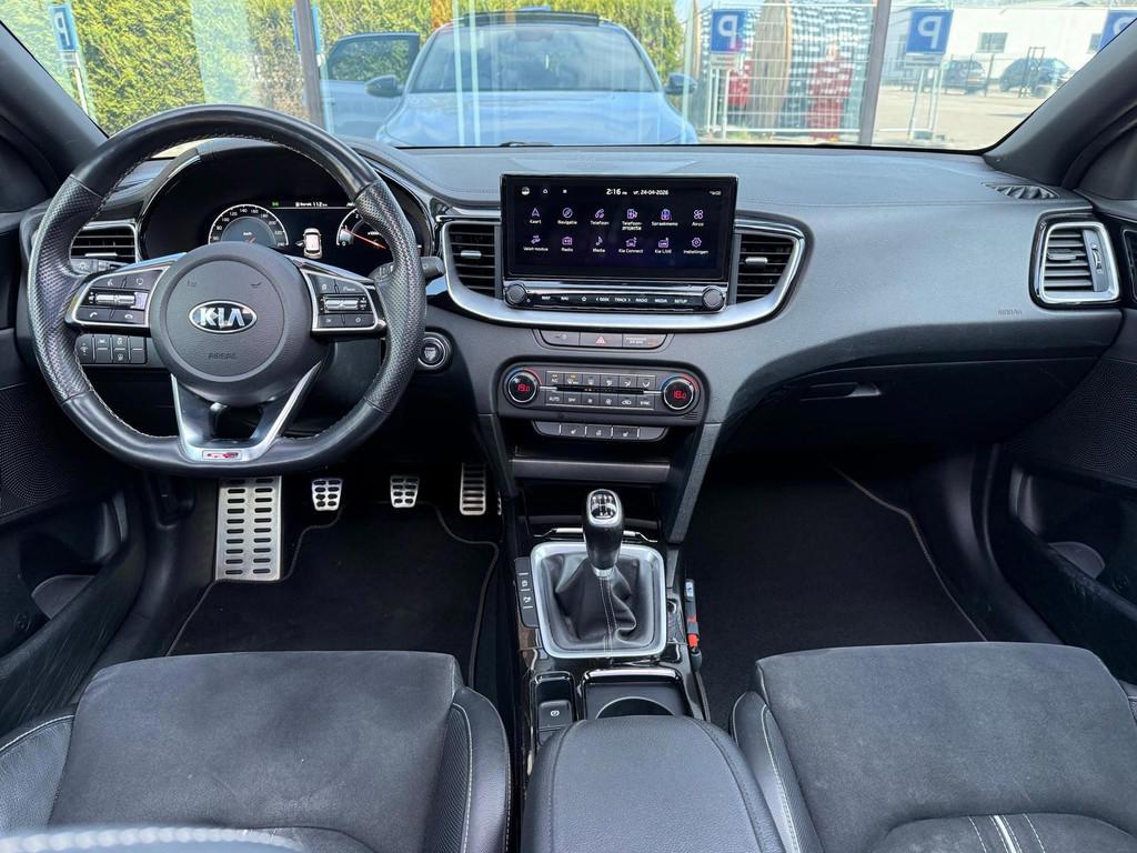 Kia Ceed 1.0 T-GDi GT-Line - Pano/Schuifdak - Camera - Navi, Auto's, Kia, Voorwielaandrijving, Gebruikt, Leder en Stof, Wit