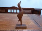 Vintage houten beeldje van een vogel, 19 cm., Ophalen of Verzenden