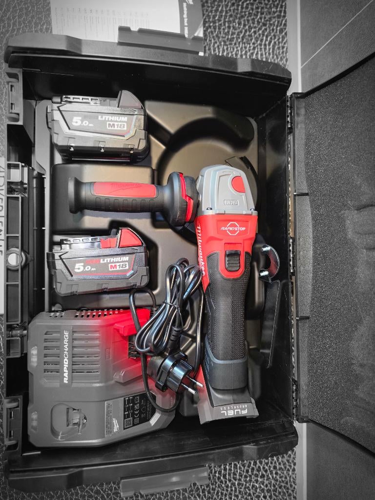 Milwaukee M18 FSAG125XB 502X haakse slijper NIEUW, Doe-het-zelf en Verbouw, Gereedschap | Slijpmachines, Ophalen of Verzenden