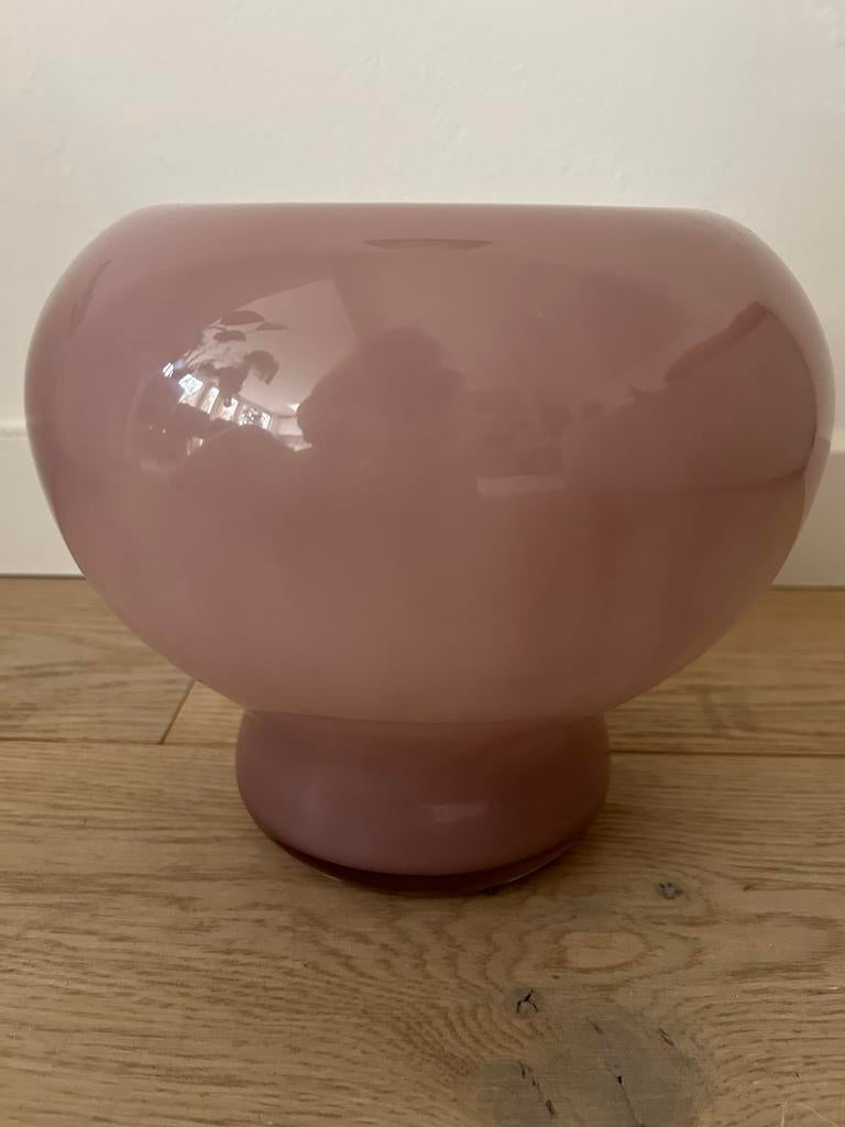 Glazen lila vaas/bloempot van H&M Home (20x23cm), Ophalen, Overige kleuren, Minder dan 50 cm, Glas