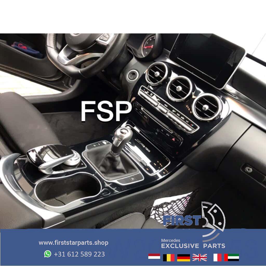 W205 W253 middenconsole Mercedes C Klasse / GLC zwart centre
