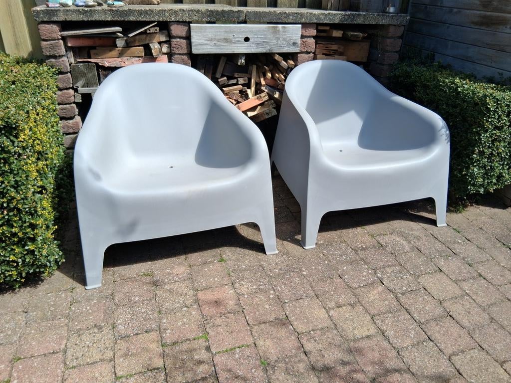 2 Ikea Skarpo stoelen, Tuin en Terras, Tuinstoelen, Ophalen, Gebruikt, Kunststof