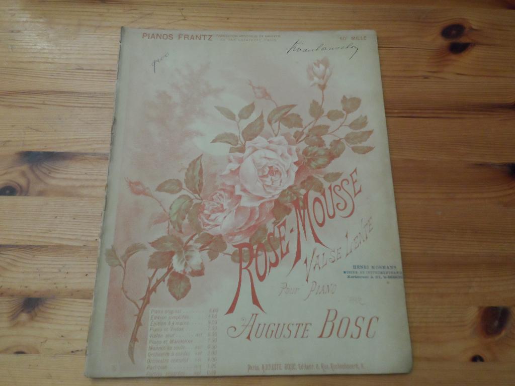 Auguste bosc - rose mousse, Gebruikt, Ophalen of Verzenden, Artiest of Componist, Piano