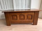 Eiken dekenkist met klep aan de voorkant, Huis en Inrichting, Woonaccessoires | Kisten, Ophalen, Gebruikt, 100 tot 150 cm, 50 tot 75 cm