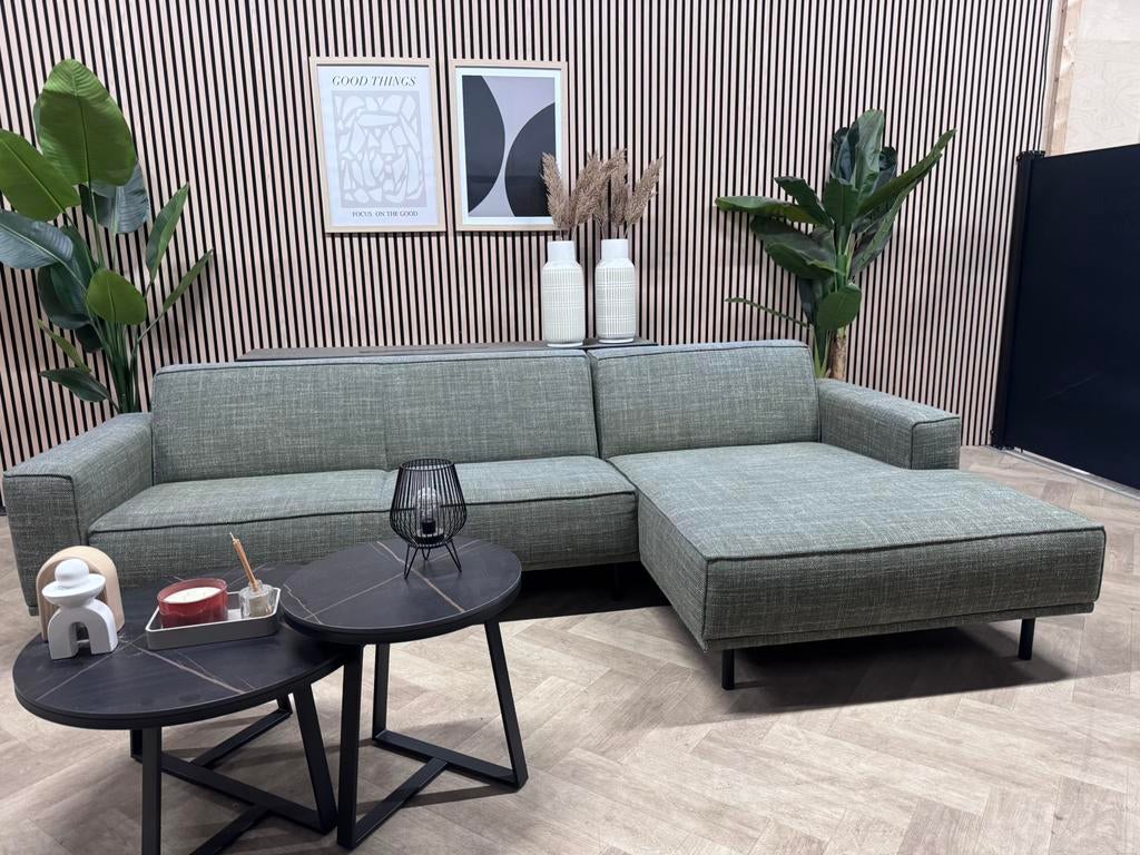 Bright Living Be Bright Hoekbank - Groen - 290 x 155, Huis en Inrichting, Banken | Bankstellen, 250 tot 300 cm, Gebruikt, -, -