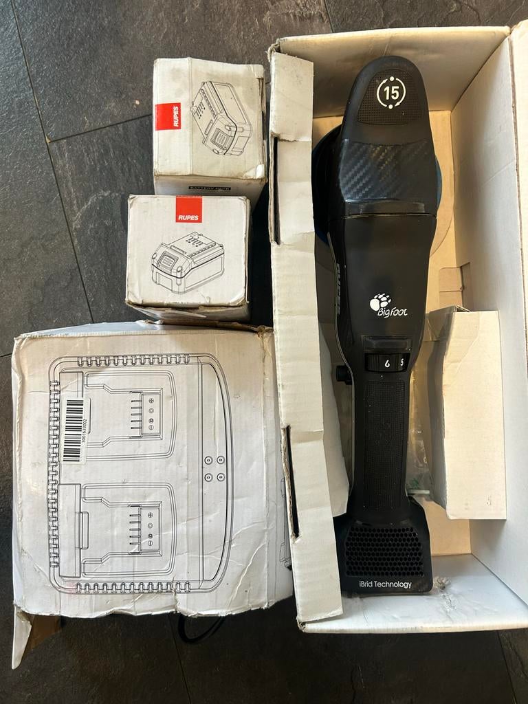 RUPES HLR15 iBrid Accu Polijstmachine 125mm - 18 Volt, Ophalen of Verzenden, Gebruikt, Overige typen