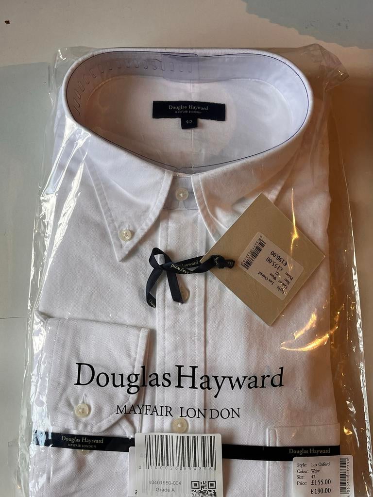 Douglas Hayward wit hemd maat 42cm, Kleding | Heren, Overhemden, Ophalen of Verzenden, Nieuw, Wit, Halswijdte 41/42 (L)