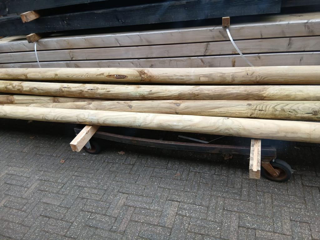 Ronde palen, Ophalen, Nieuw, 250 cm of meer, Palen