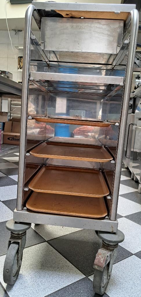 serveerwagen   koffiewagen, Ophalen, Gebruikt, Metaal, Overige merken