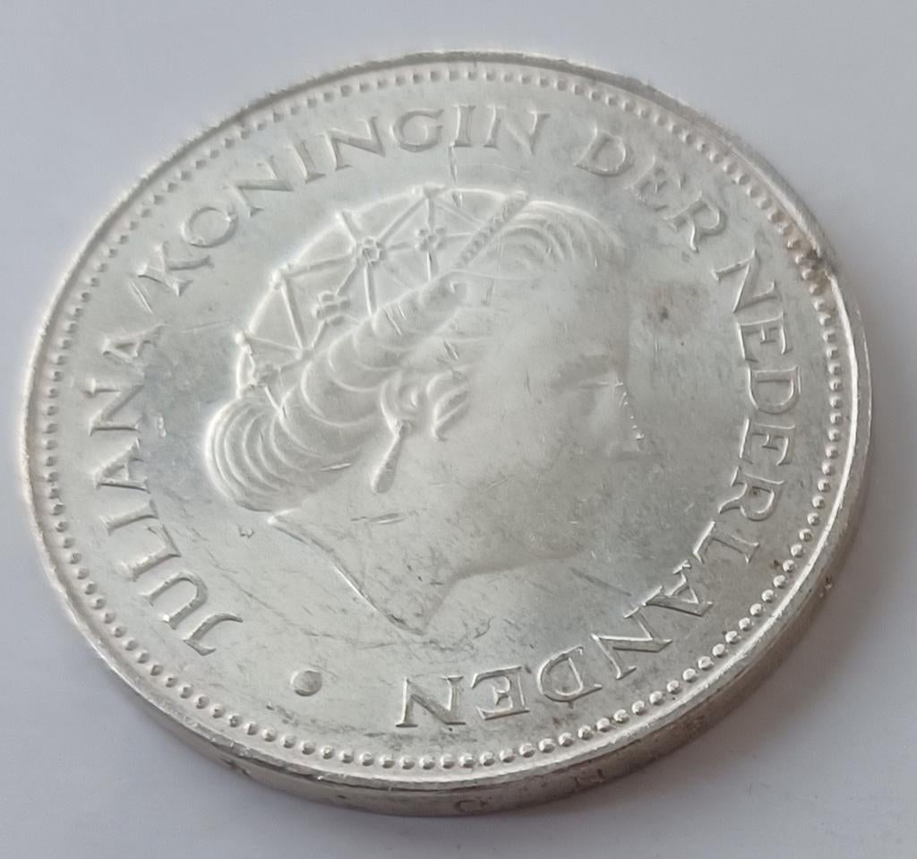 Zilveren tientje Juliana 1970, Postzegels en Munten, Munten | Nederland, Koningin Juliana, Zilver, Ophalen of Verzenden, Losse munt