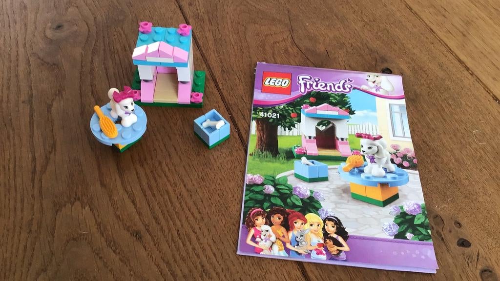 41021 lego friends  hondenhok van poedel, compleet setje, Ophalen of Verzenden, Zo goed als nieuw, Complete set, Lego