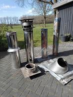 Rvs schoorsteen., Ophalen, Gebruikt, Kachel, 80 cm of meer