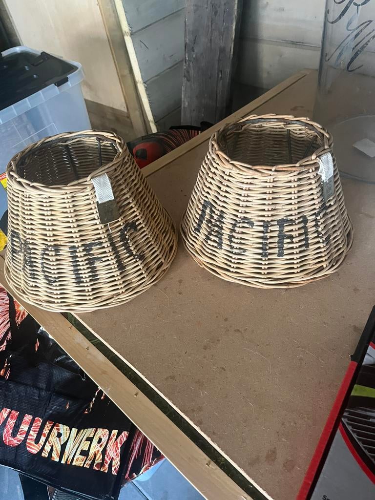 Riviera maison lampenkapjes, Huis en Inrichting, Lampen | Lampenkappen, Ophalen of Verzenden, Zo goed als nieuw, Rond, Minder dan 25 cm