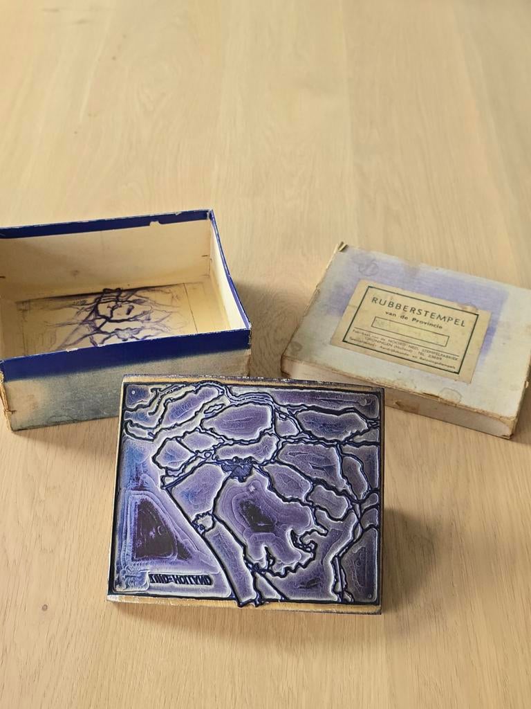 Antieke aardrijkskunde stempel ZUID HOLLAND €12, Ophalen of Verzenden