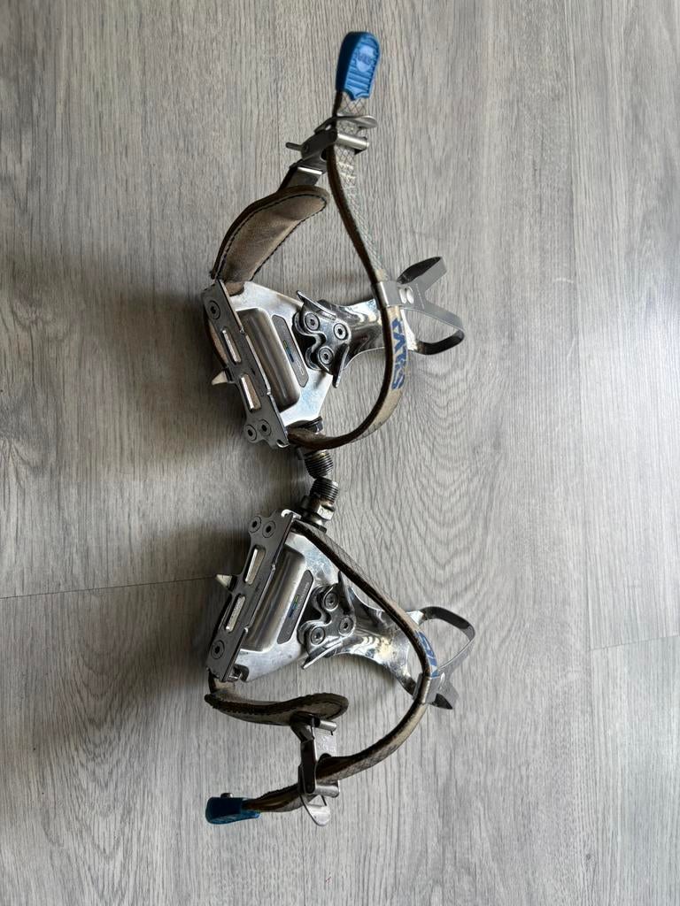 Shimano 600 pedalen/toeclips + silva straps vintage ultegra, Ophalen of Verzenden, Zo goed als nieuw, Overige typen