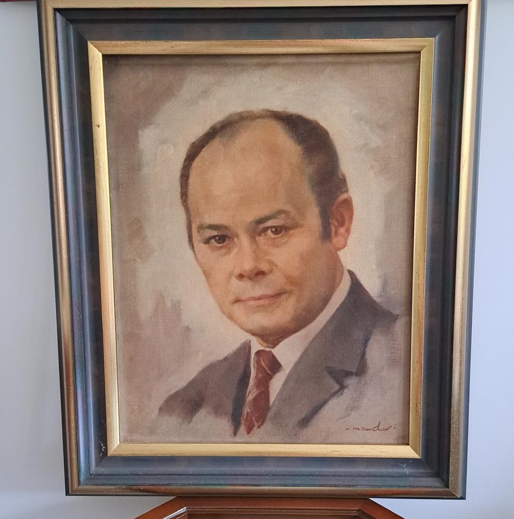 Mooie lijst met portret op doek geschilderd, Ophalen