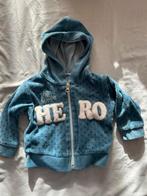 Blauw Jasje Maat 68 - Super Hero, Kinderen en Baby's, Babykleding | Maat 68, Ophalen of Verzenden, Zo goed als nieuw, Jongetje