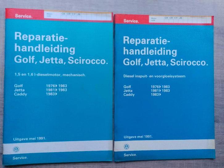 Werkplaatsboeken Vw Golf 1 + GTD Caddy dieselmotor + Turbo D, Boeken, Auto's | Boeken, Gelezen, Volkswagen, Ophalen of Verzenden