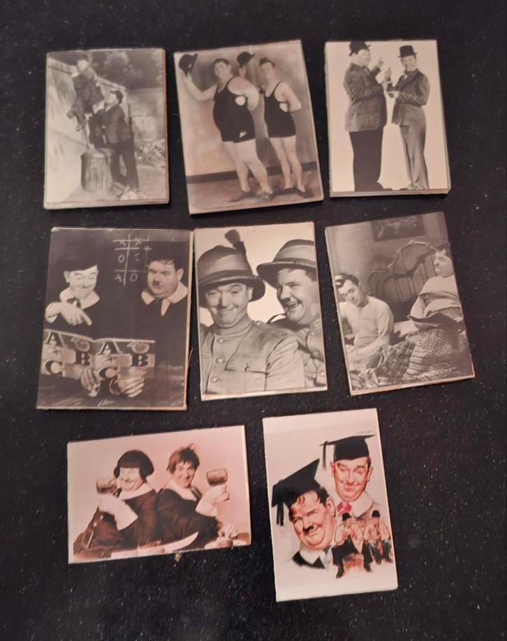 Laurel en Hardy set van 8 magneten, Verzamelen, Film en Tv, Gebruikt, Film, Gebruiksvoorwerp, Ophalen of Verzenden