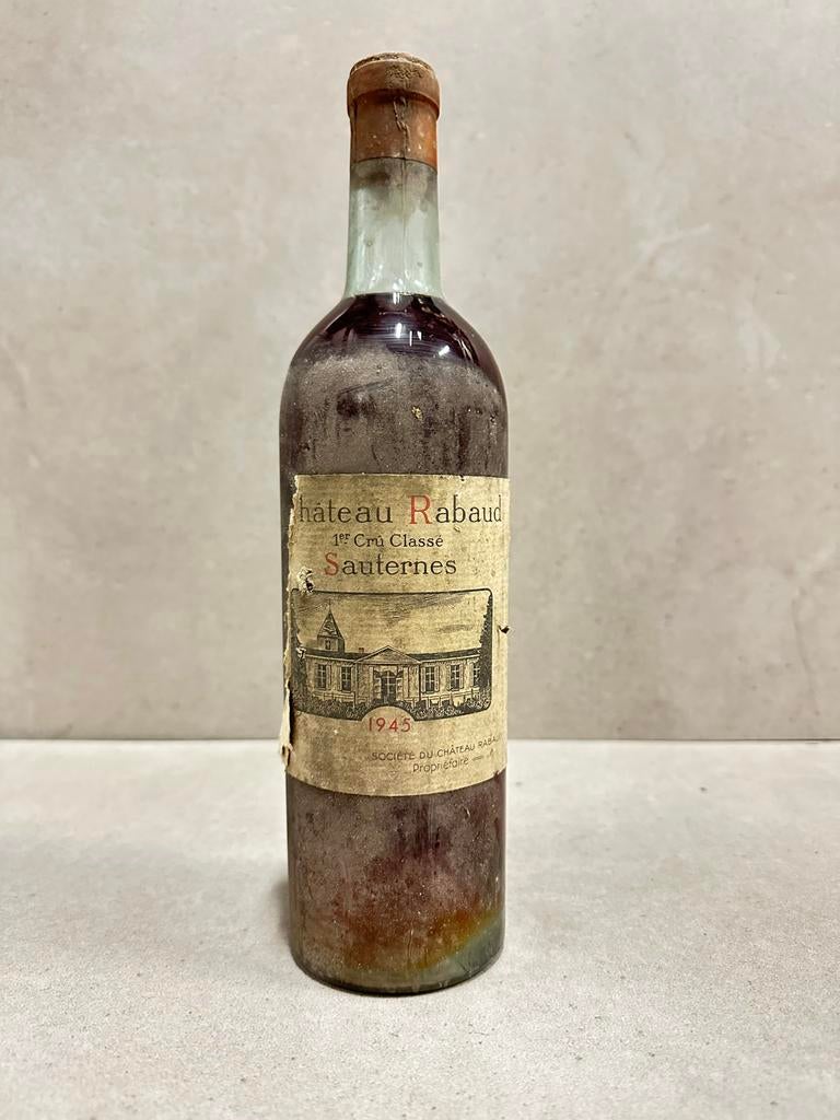 Château Rabaud Sauternes 1945, Verzamelen, Ophalen of Verzenden, Gebruikt, Frankrijk, Witte wijn