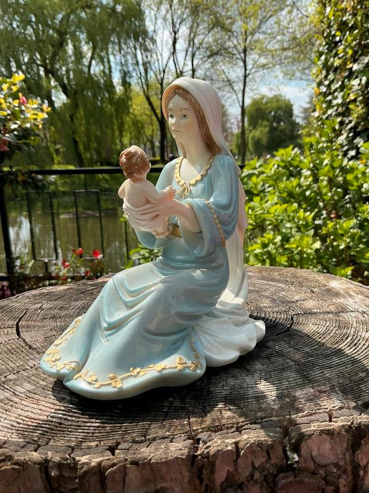 Lieflijk Mariabeeld met madonna Kindje ❤️ A. Lucchesi, Antiek en Kunst, Antiek | Religie, Ophalen of Verzenden
