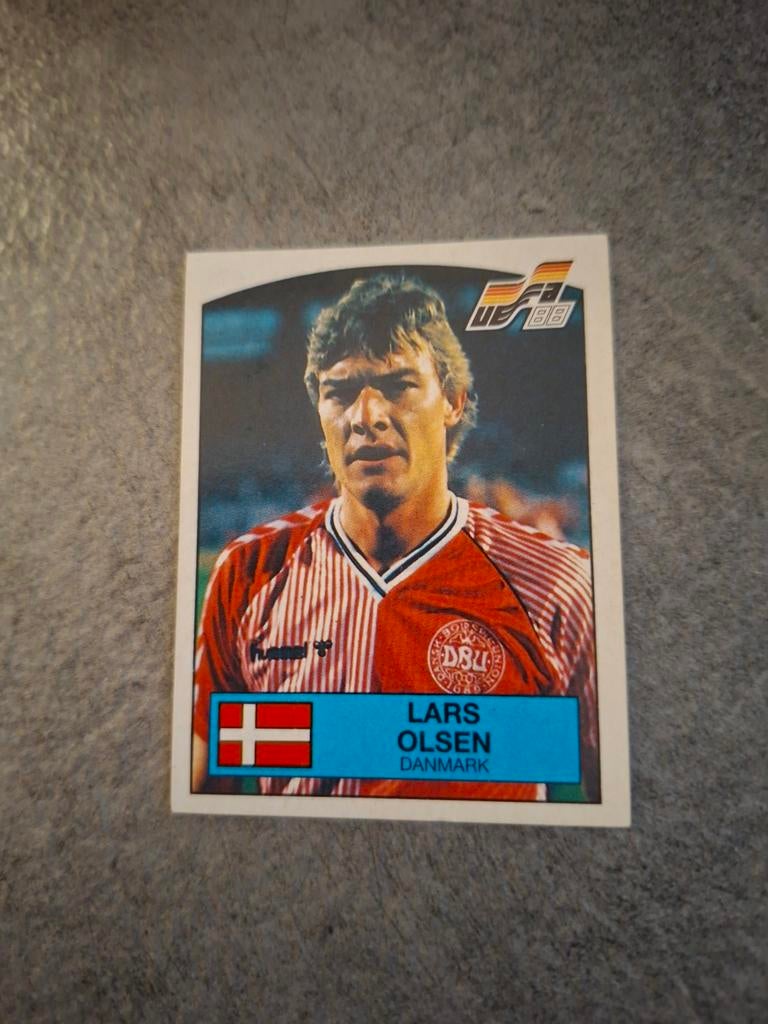 Panini sticker Euro 88 Duitsland. Lars Olsen Denemarken., Verzenden, Zo goed als nieuw, Sticker