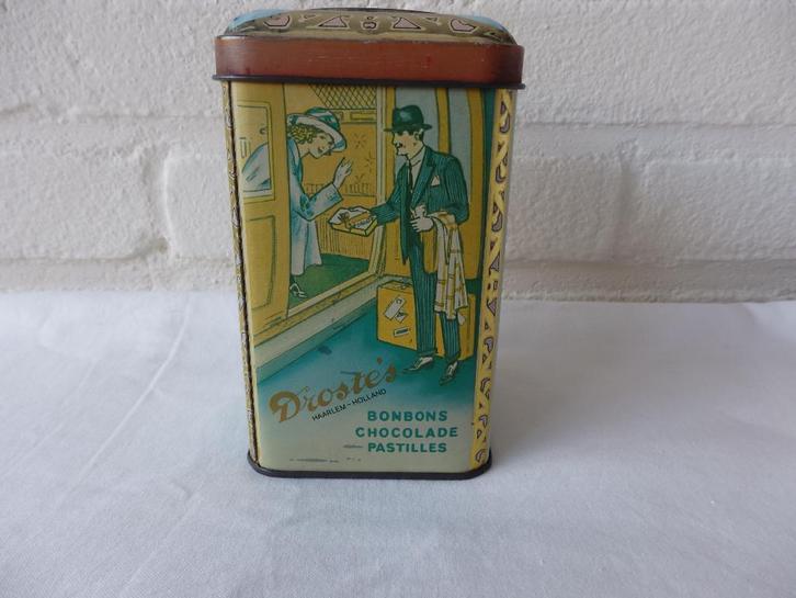 Oud Droste's cacao chocolade blik Reizigers 125 gram, Verzamelen, Blikken, Gebruikt, Overige, Droste, Ophalen of Verzenden