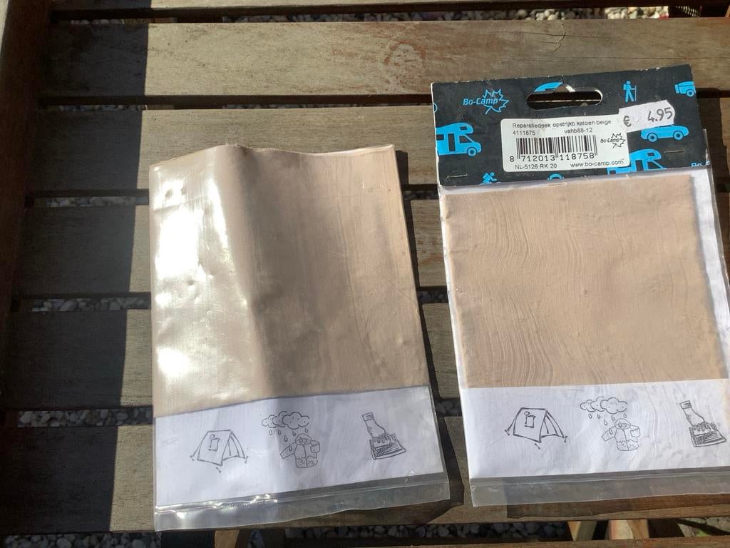 Bo-Camp Opstrijkbaar Reparatie Doek Beige, Ophalen of Verzenden, Nieuw