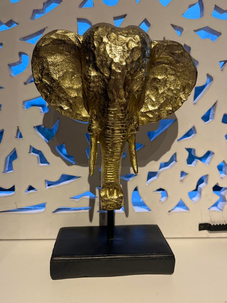 Gouden Olifant Woondecoratie, Huis en Inrichting, Woonaccessoires | Overige, Ophalen, Zo goed als nieuw