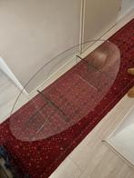 Ted Amsterdam Design Glazen Salontafel, Ophalen, Gebruikt, 100 tot 150 cm, Design