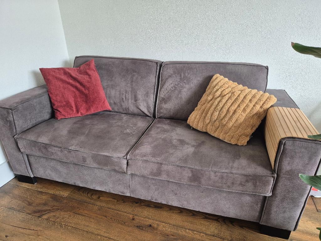 Seats and Sofa's 2,5 zits grijze bank, Ophalen, Gebruikt, Tweepersoons, 75 tot 100 cm