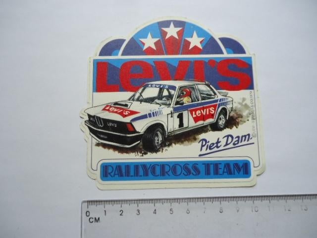 sticker oud BMW autocross rally cross Piet Dam 1979 auto, Verzenden, Zo goed als nieuw, Bedrijf of Vereniging
