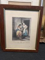 Set van 3 ingelijste prenten, Cries of London, Antiek en Kunst, Kunst | Etsen en Gravures, 1800 - 1899, Ets, Ophalen of Verzenden