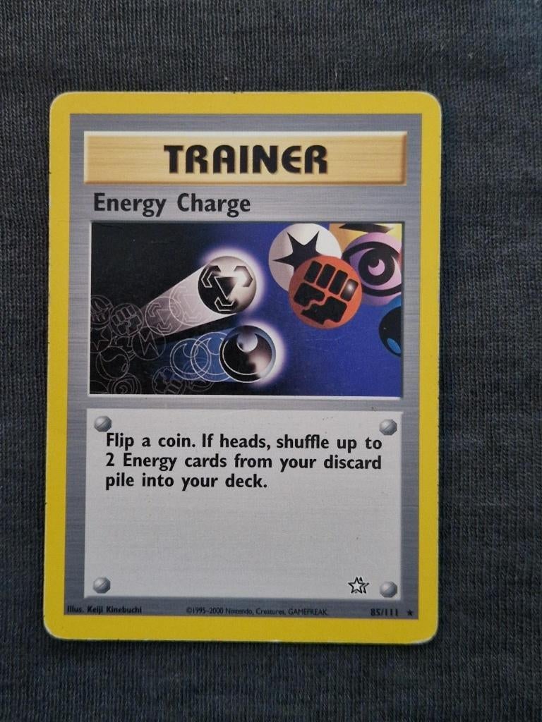 Vintage Pokémon #85/111 Energy Charge – LP – Alleen Bieden, Ophalen of Verzenden, Gebruikt, Losse kaart