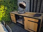 Buitenkeuken met Grizzly Medium Kamado, Tuin en Terras, Ophalen, Gebruikt, Houtskool, Vrijstaand