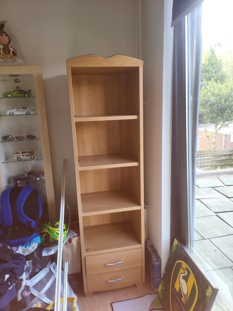 Mooie bruine kast met 2 lades, Ophalen, Gebruikt