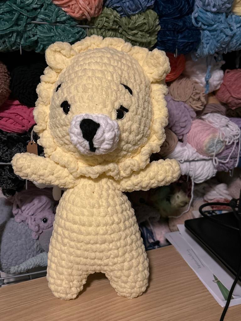 Gehaakte Leeuw Knuffel - Handgemaakt en Zacht, Ophalen, Nieuw, Overige typen