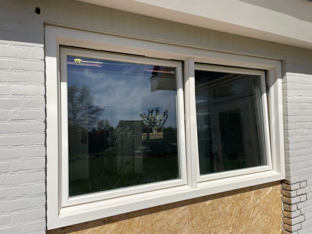 2x Draaikiep raam met dubbelglas, Ophalen, Gevelraam of Ruit, Gebruikt, 80 tot 120 cm