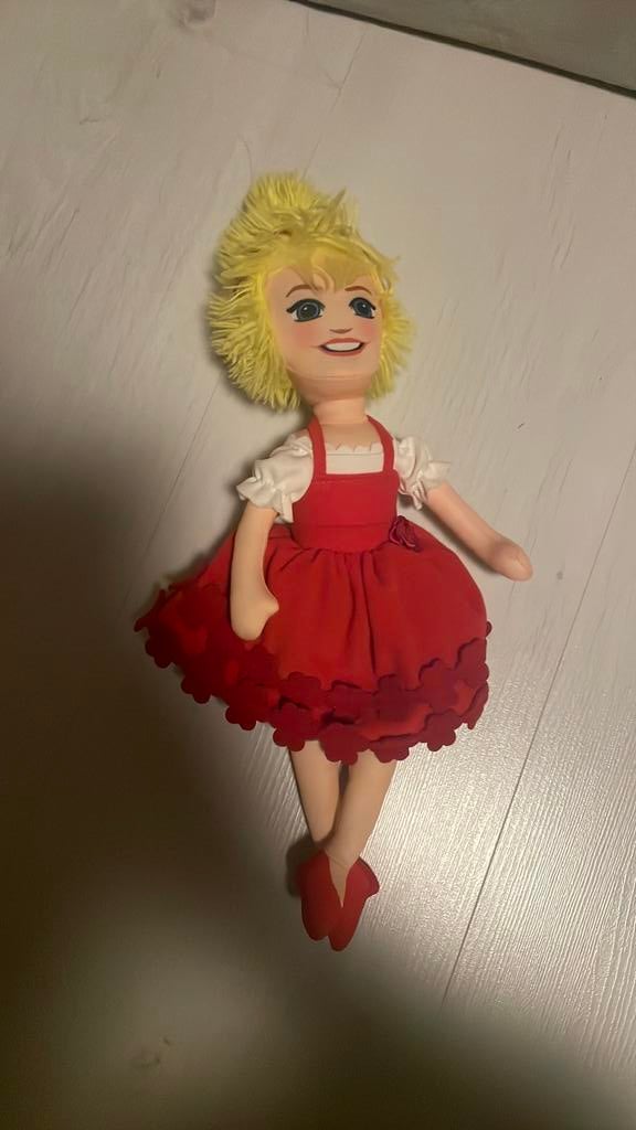 Juf Roos knuffel pop, Ophalen of Verzenden, Zo goed als nieuw, Beeldje of Figuurtje